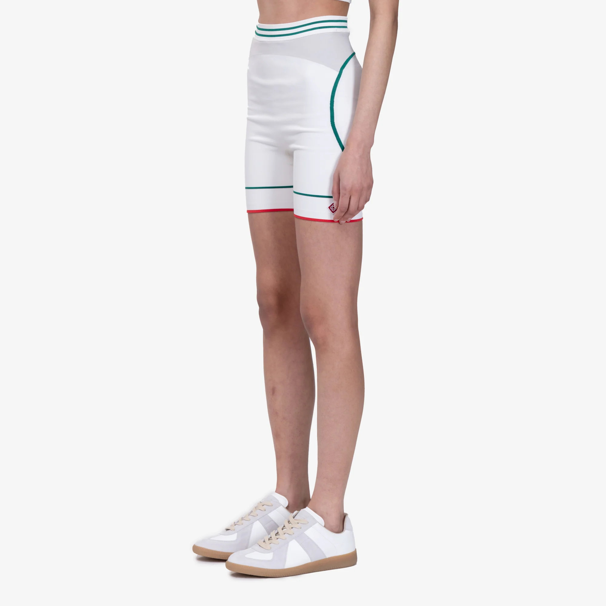 Womens Off White Sports Shorts - Image 3