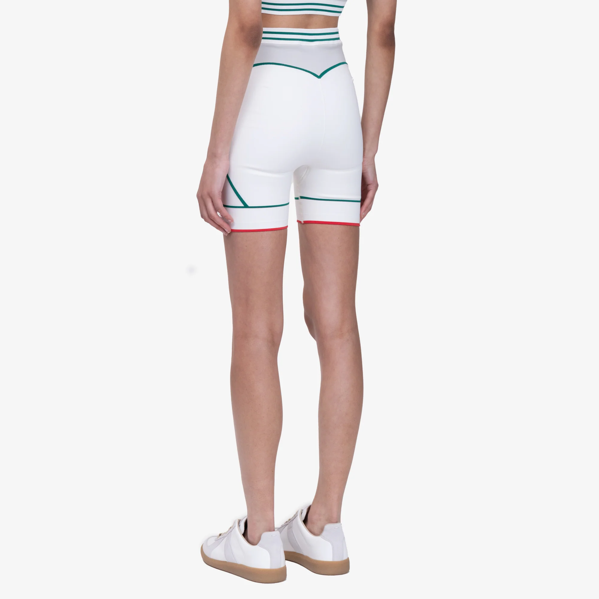 Womens Off White Sports Shorts - Image 4