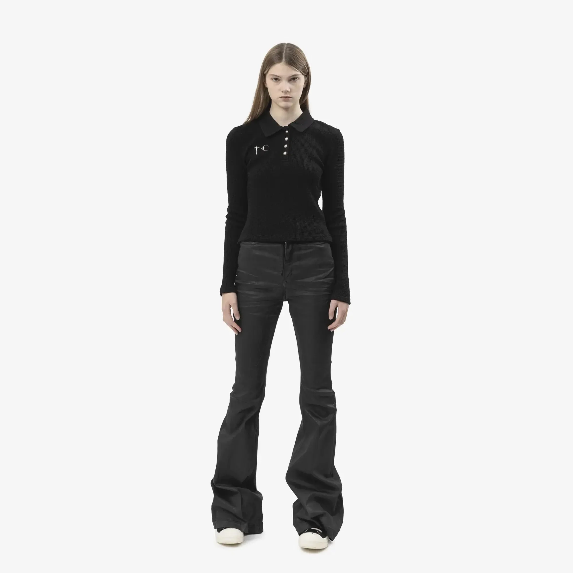 Womens TC Long Sleeve Polo - Image 4