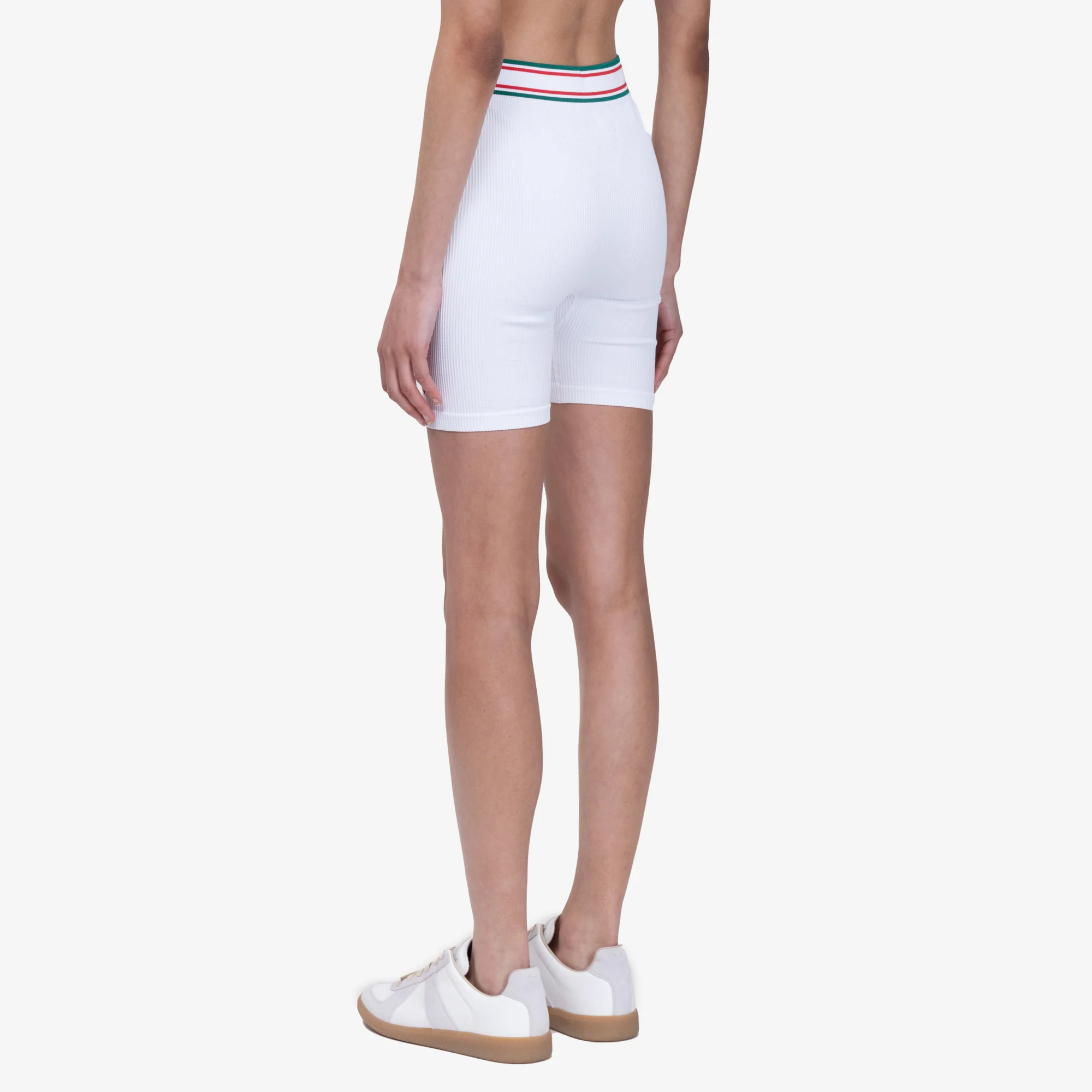 Womens White Sports Shorts - Image 4