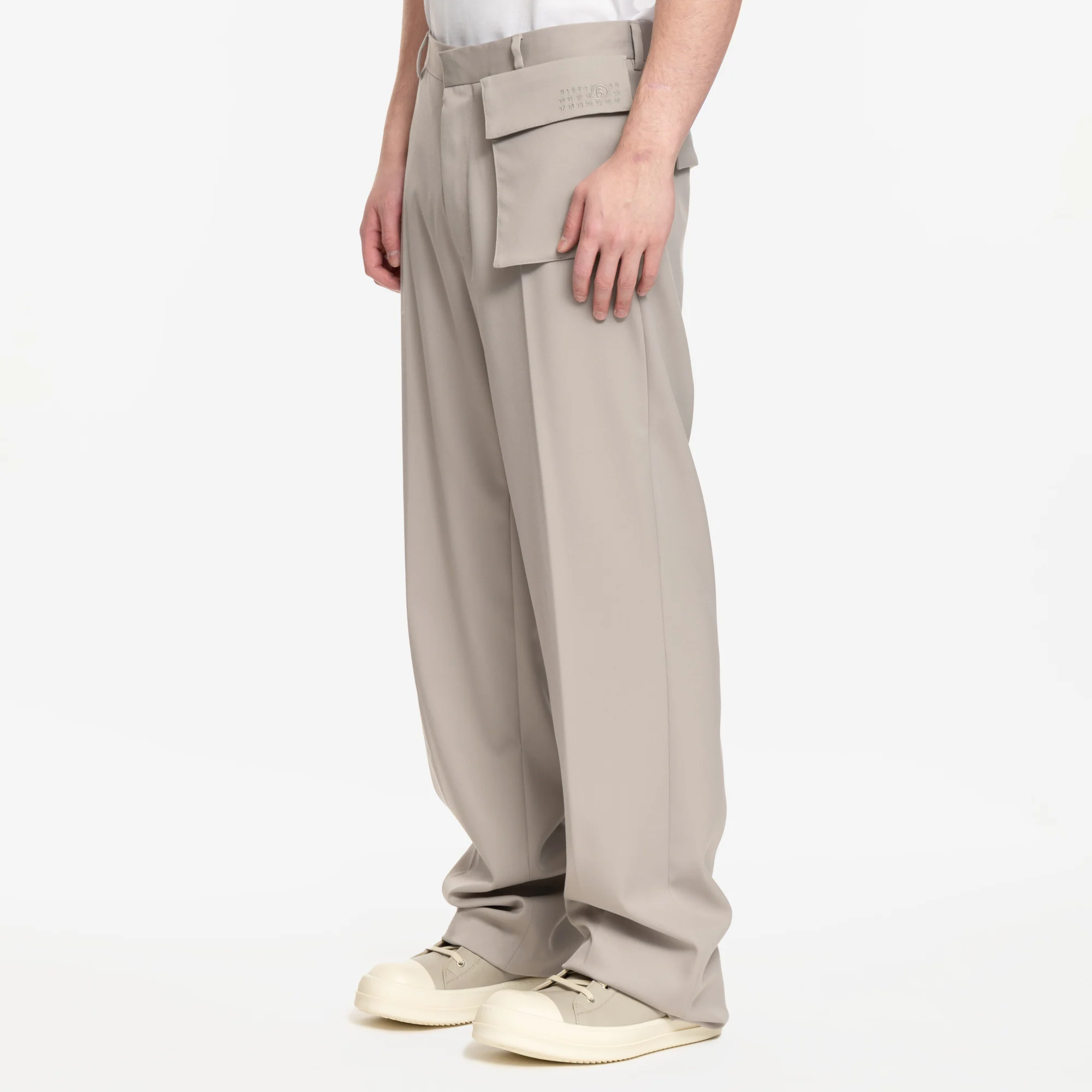 Wool Cargo Pocket Pants - Image 3