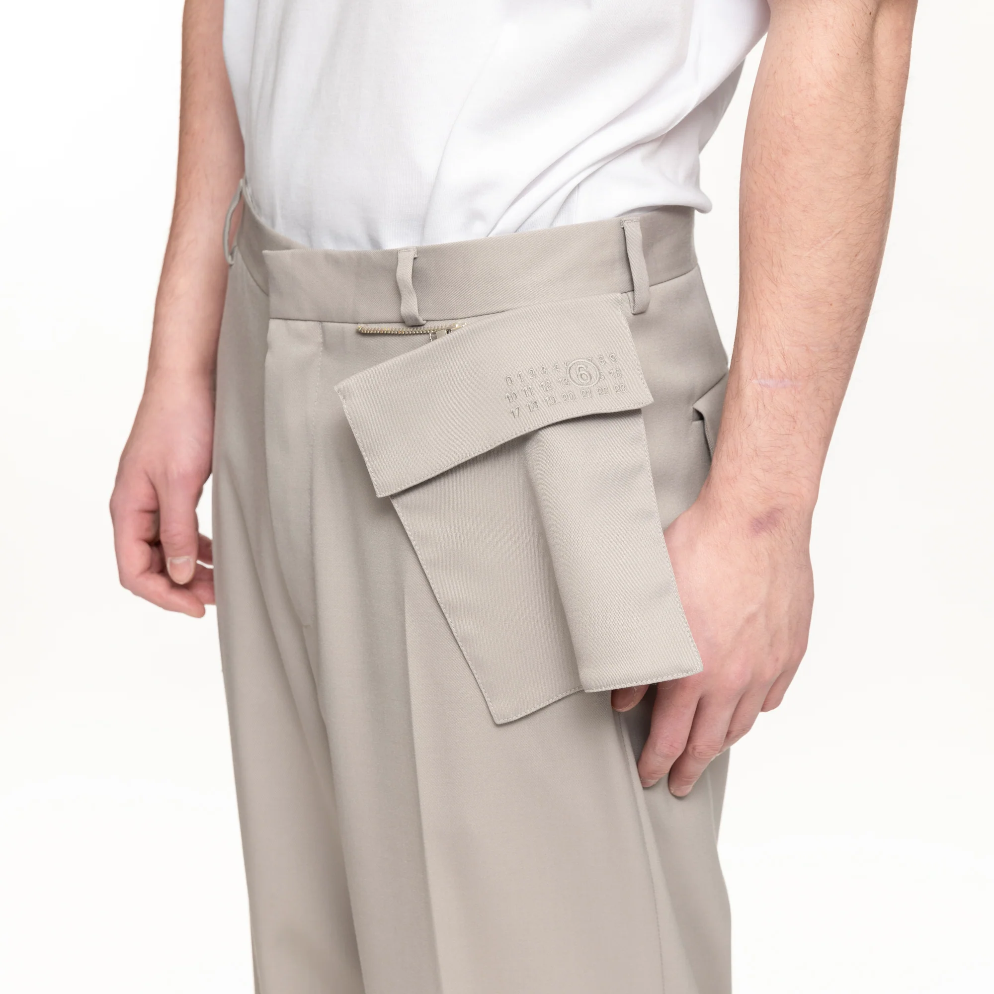 Wool Cargo Pocket Pants - Image 5