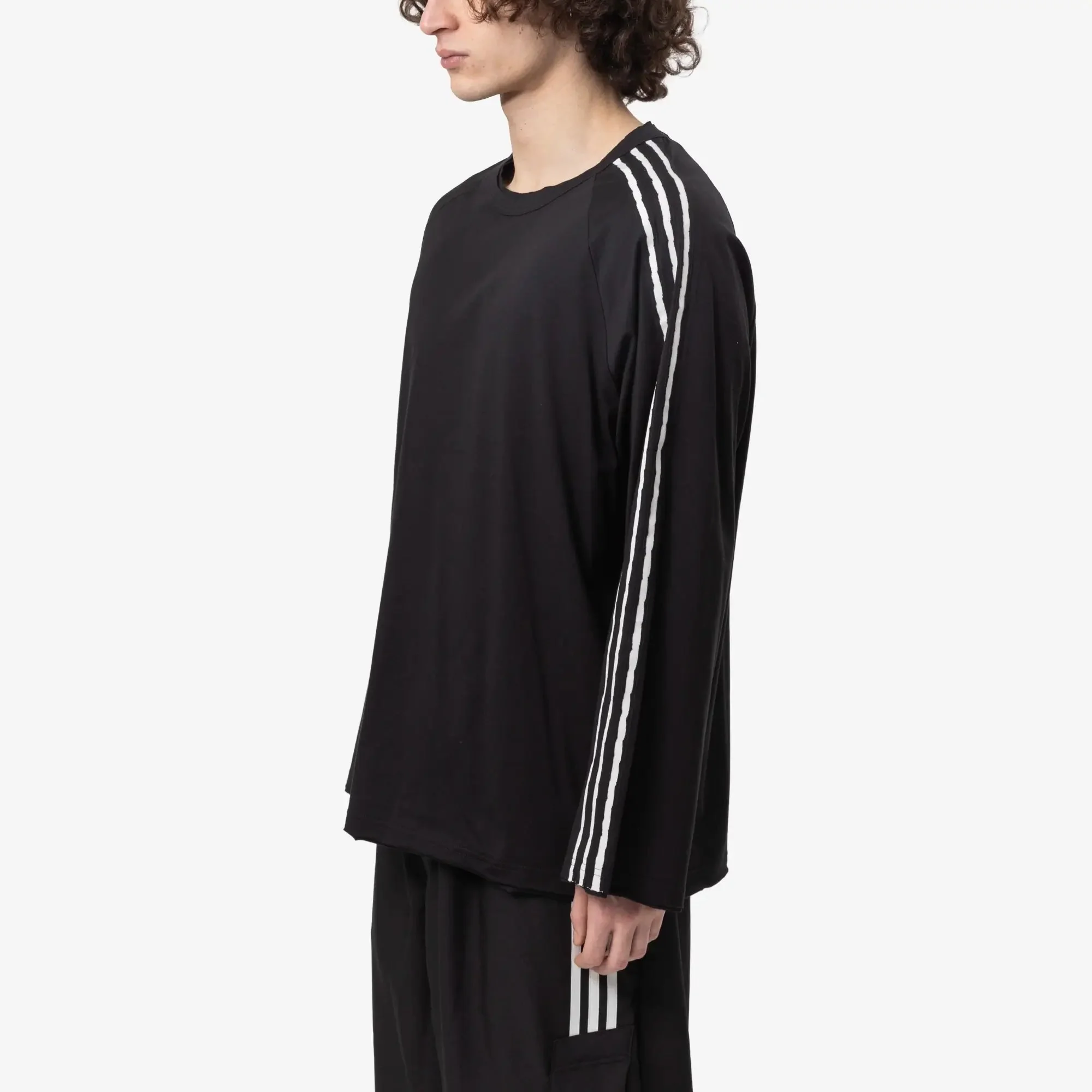 Raw Edge 3 Stripes LS T-Shirt - Image 3