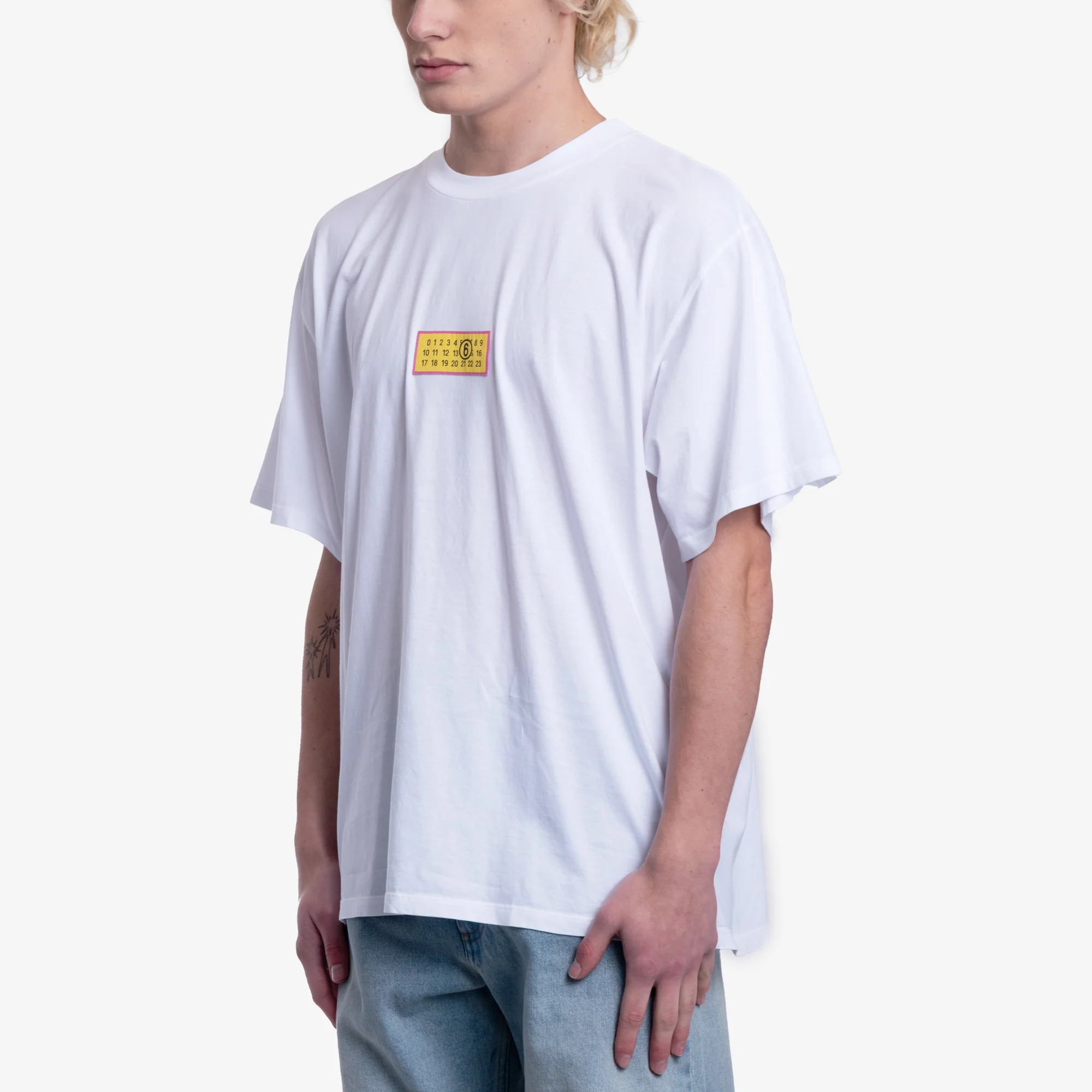 Yellow Jacquard Label T-Shirt - Image 3
