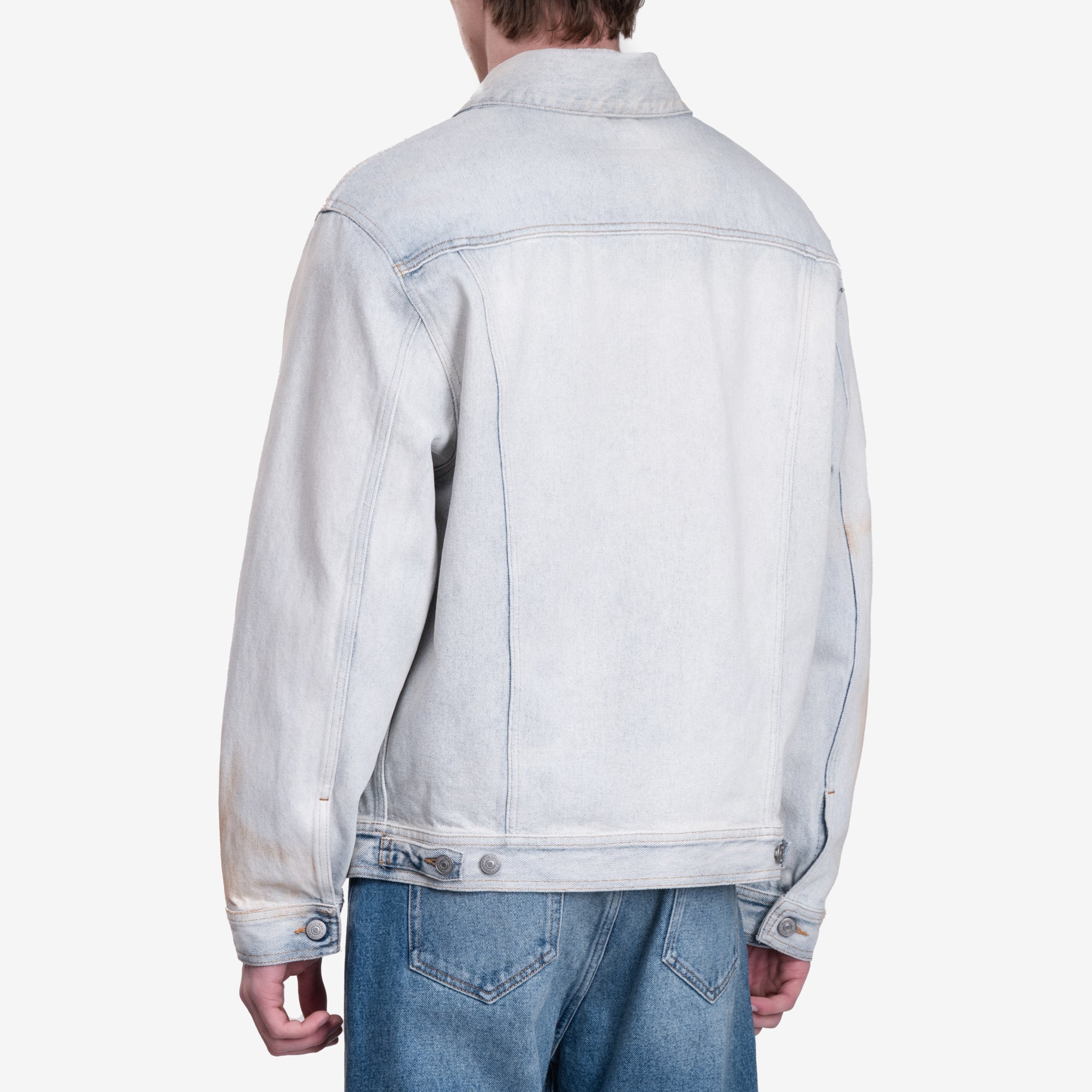 Zip Collar Denim Jacket - Image 4